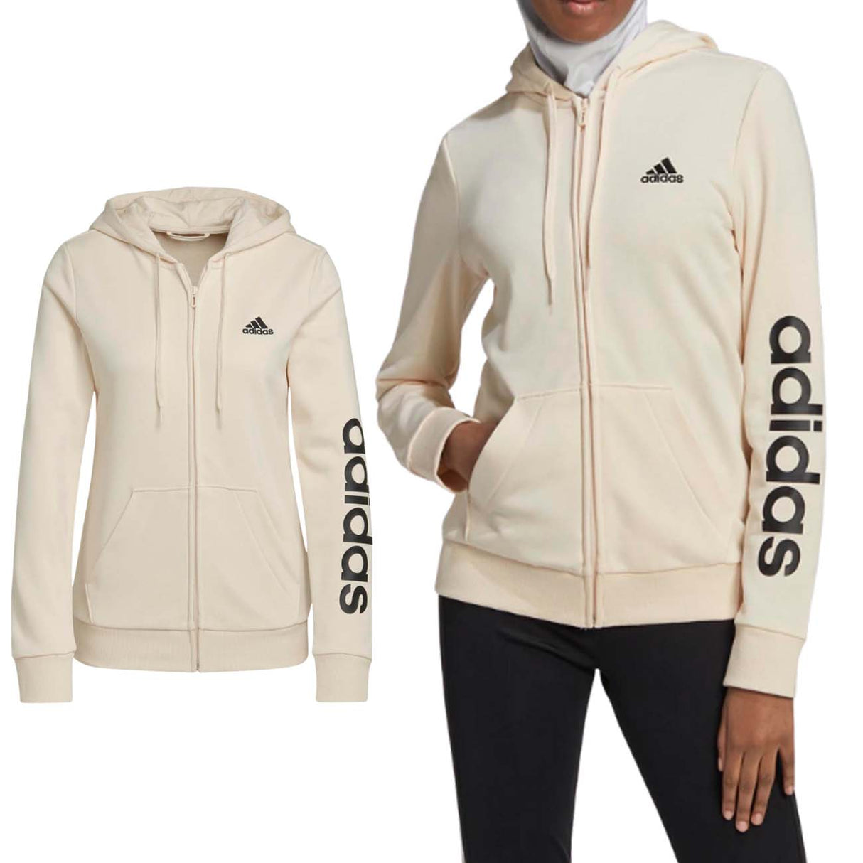 ADIDAS HL2066 WOMEN'S SWEATSHIRT IN BRUSHED COTTON
