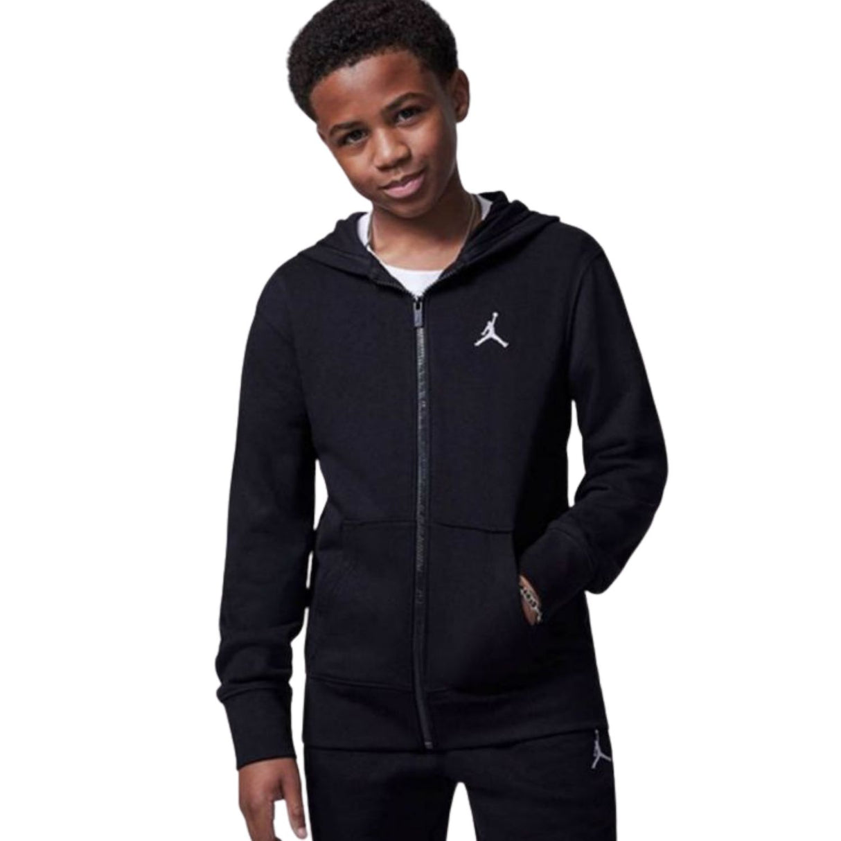 FELPA RAGAZZI JORDAN 95D388-023 COTONE GARZATO NERO