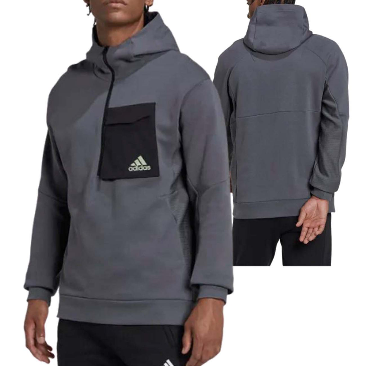 FELPA ADIDAS HN0409 COTONE PESANTE GRIGIO