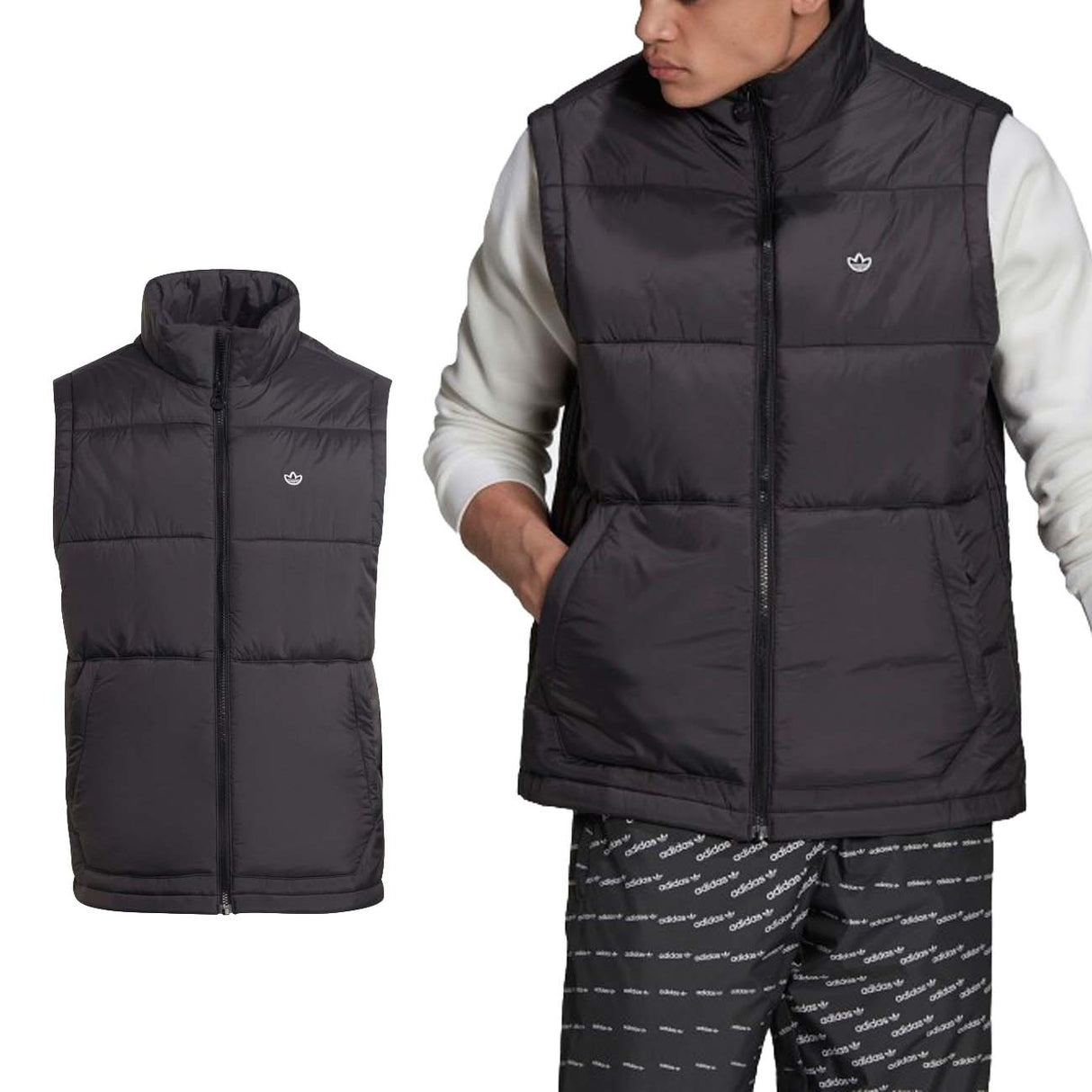 VESTE REMBOURRÉE SANS MANCHES ADIDAS H13558 NOIRE