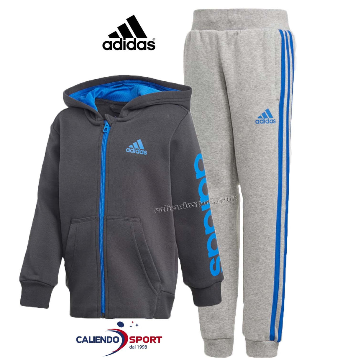SURVÊTEMENT ADIDAS ENFANT DJ1511 SWEAT-SHIRT LK HOJO TS GRIS À CAPUCHE POUR GARÇON