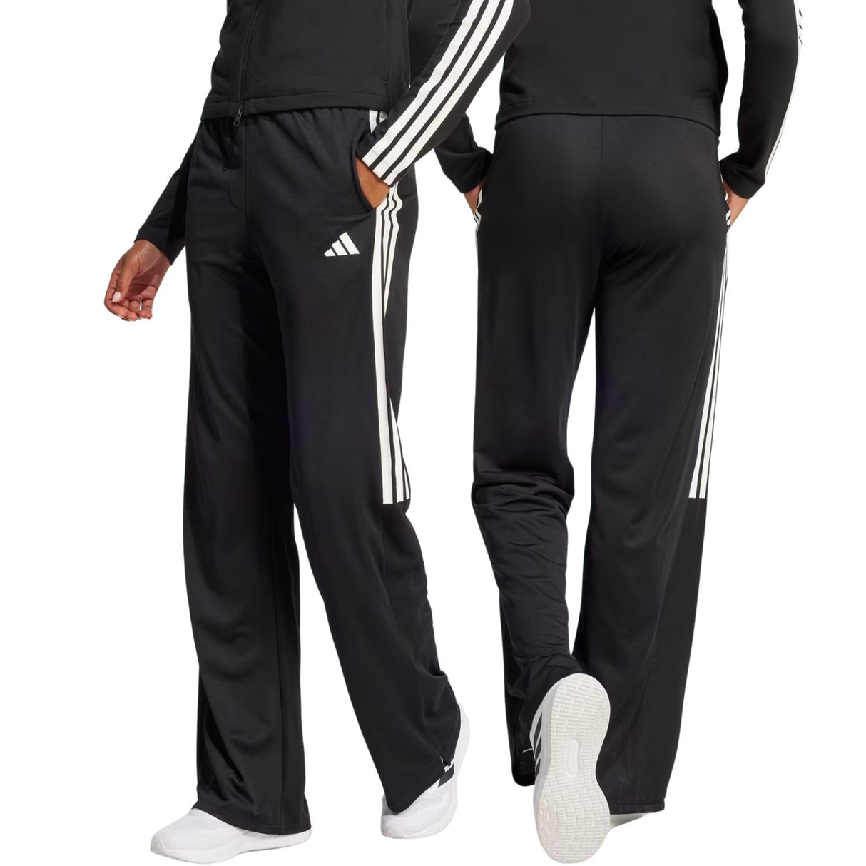 PANTALONE DONNA ADIDAS JG4103 GAMBA LARGA NERO
