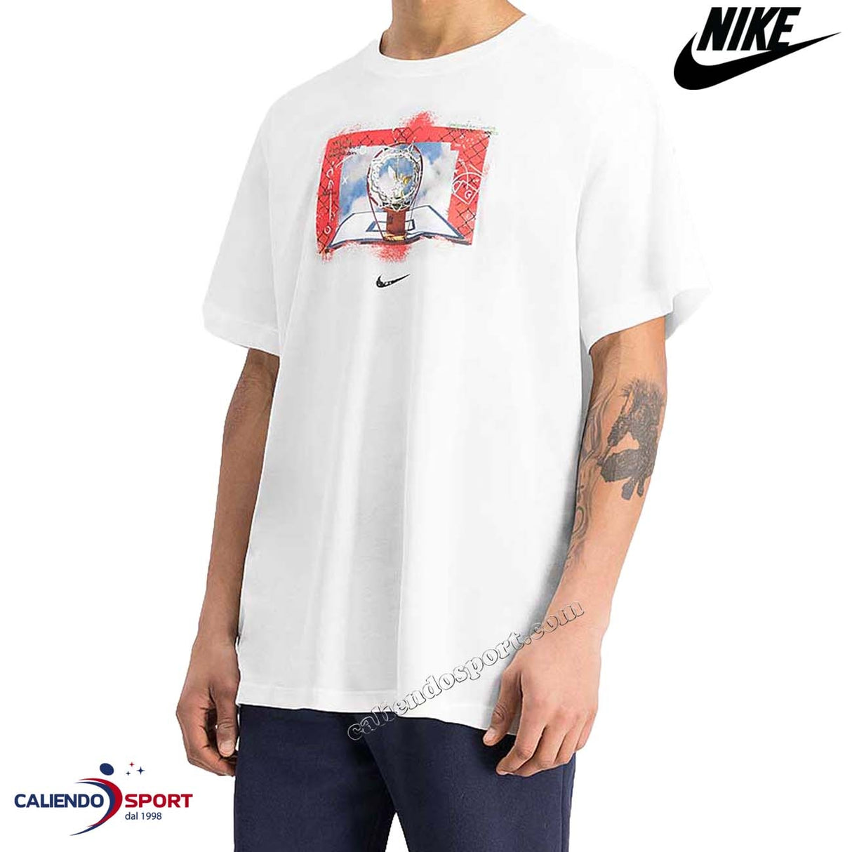 T-SHIRT NIKE DB5991 100 BIANCO DRI FIT