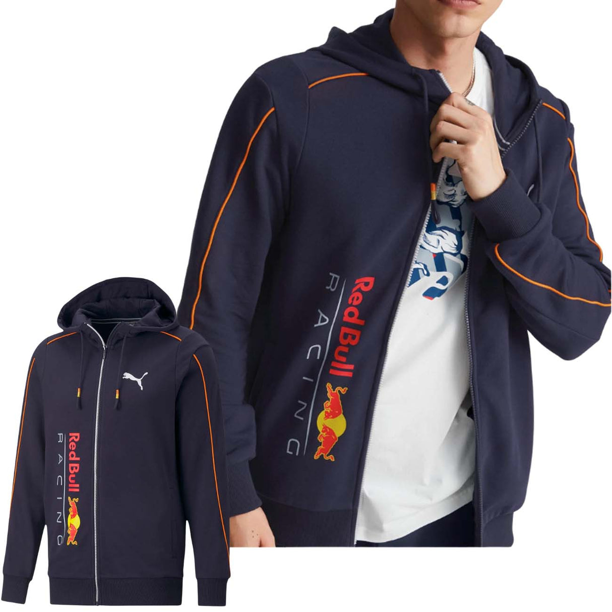 Sweat-shirt en coton brossé Red Bull Racing MT7 de PUMA 534999