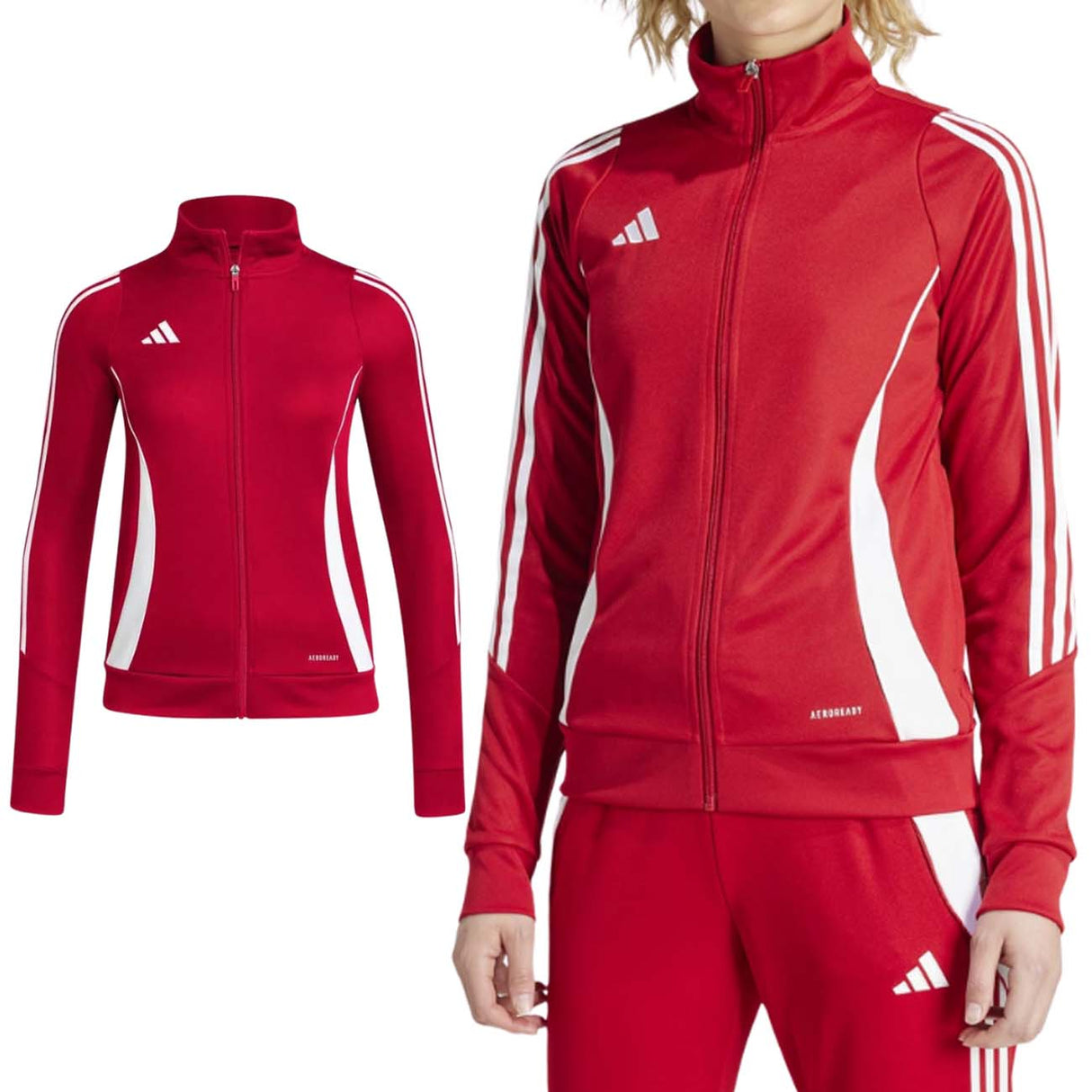 GIACCA DONNA ADIDAS IR7493 ROSSO TIRO24 ACETATO