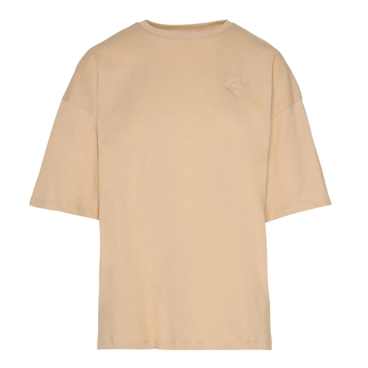 T-SHIRT DONNA PUMA 633187 34 OVERSIZED GRAPHIC BEIGE COTONE