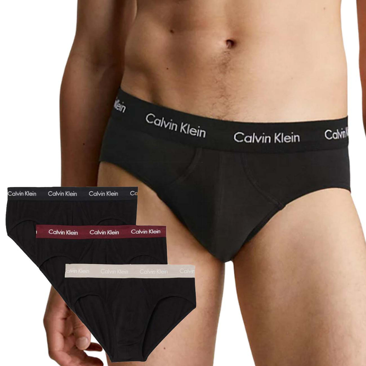 SLIP UOMO CALVIN KLEIN 0000U2661G-H54 COTTON STRETCH 3 PEZZI