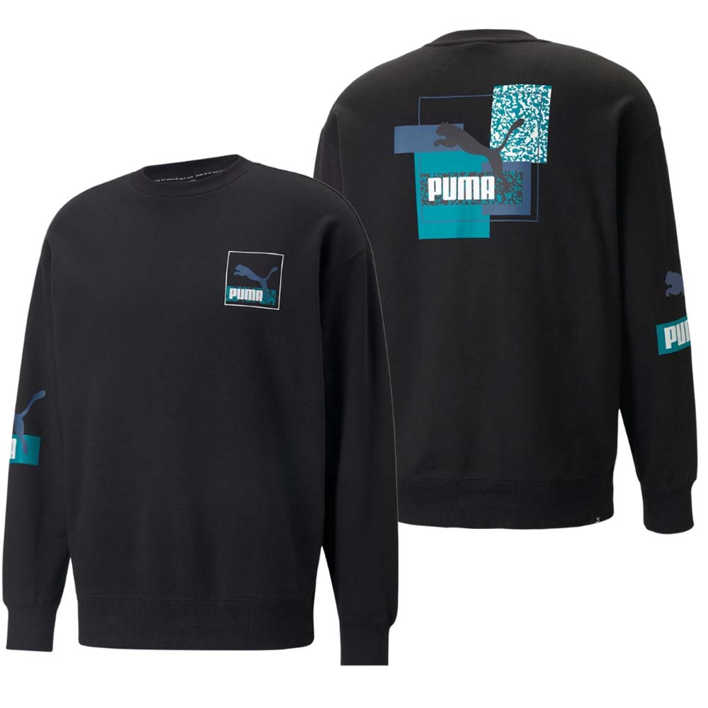 Sweat-shirt en coton brossé PUMA 535630 BRANDLOVE CREW