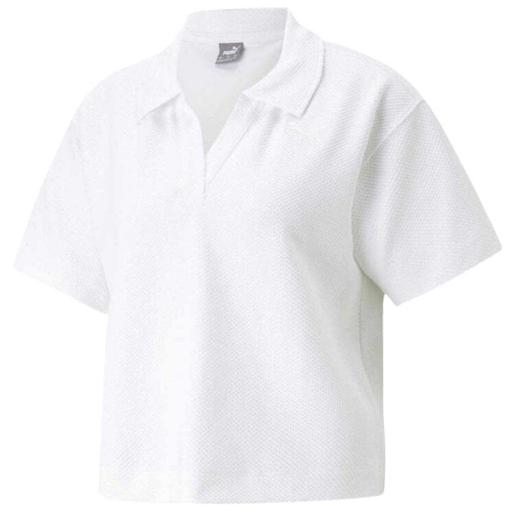 POLO DONNA PUMA 673108 HER T-SHIRT COTONE NERO BIANCO