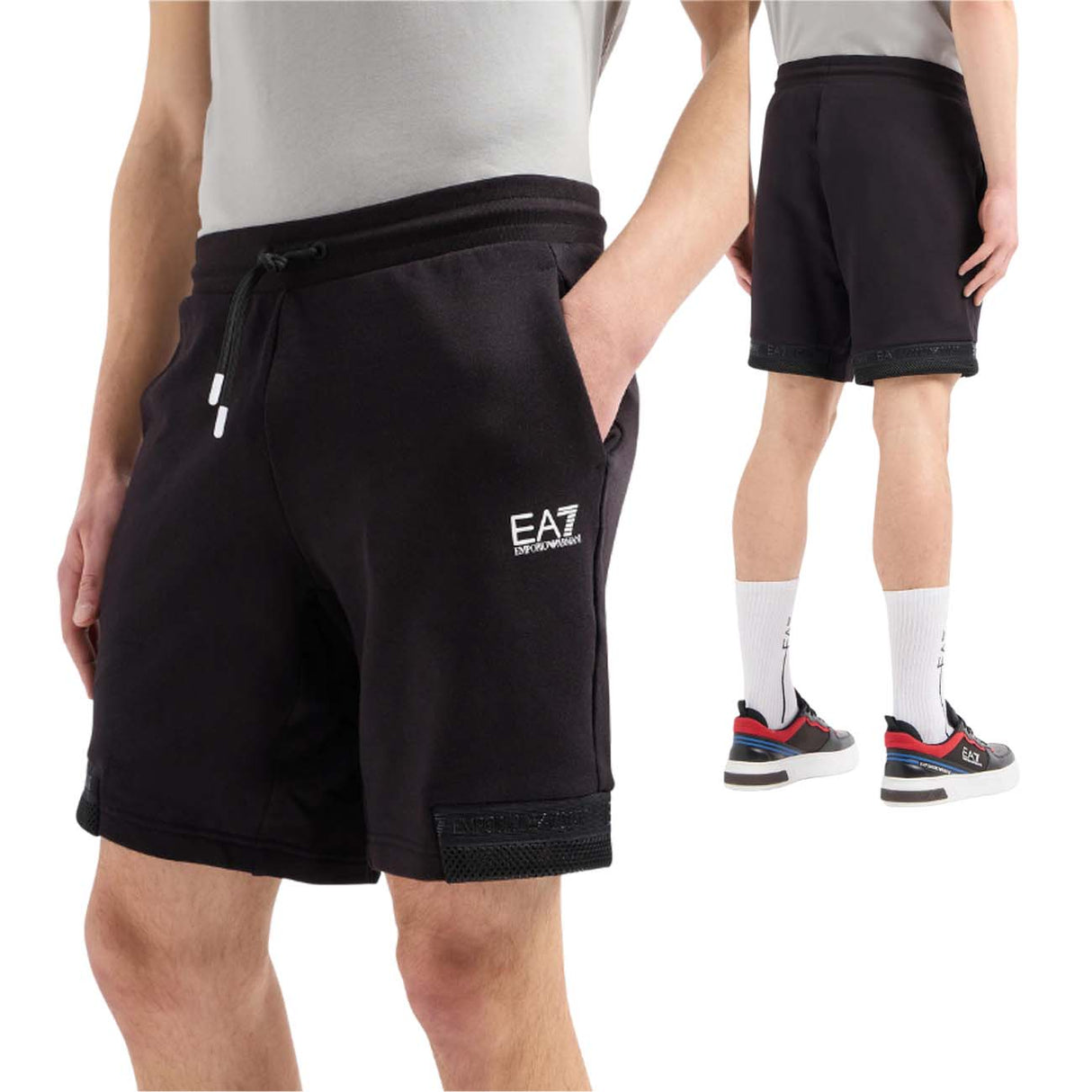 PANTALONCINO ARMANI EA7 E24 3DPS73 PJEQZ 0200 NERO