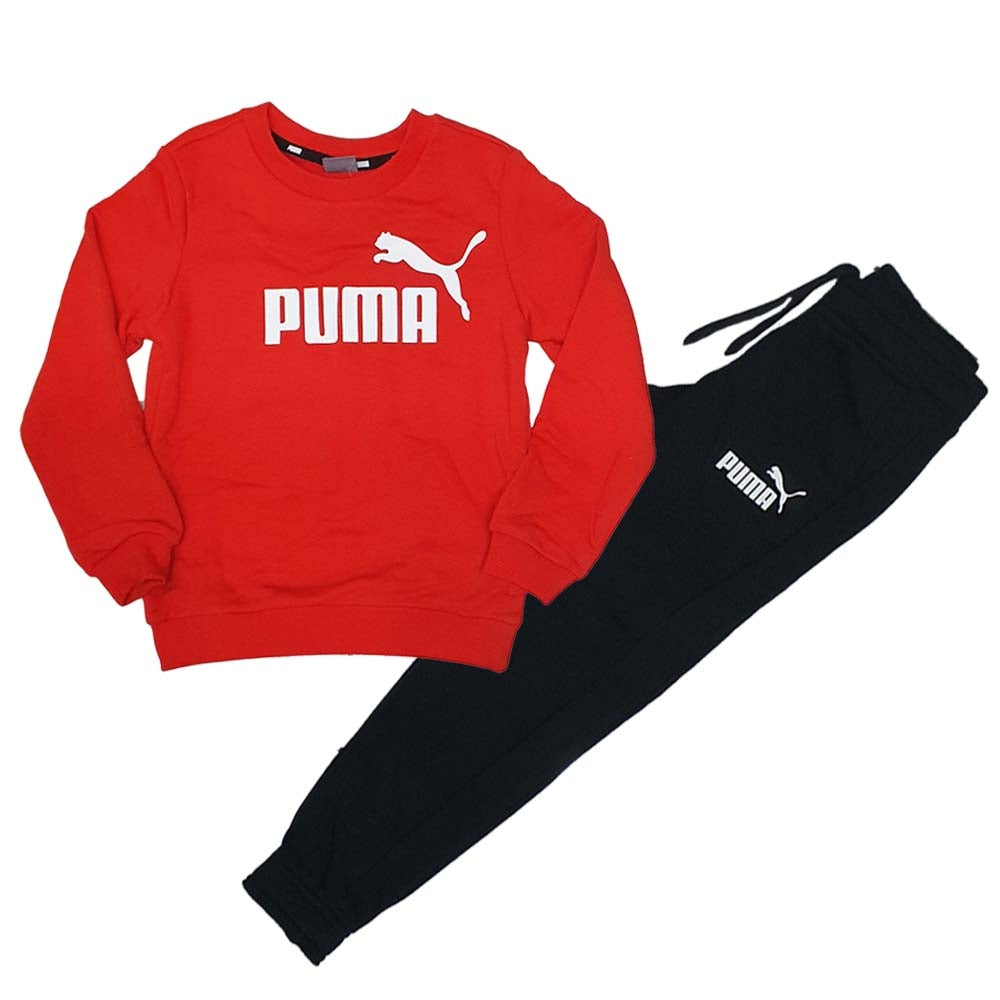 TUTA RAGAZZI PUMA 847605 COLORBLOCK COTONE GARZATO