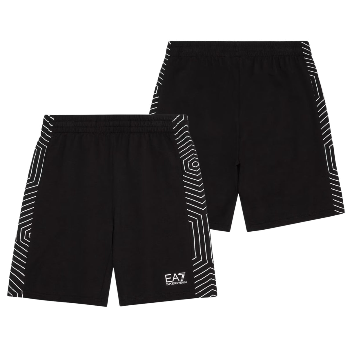 PANTALONCINO RAGAZZI ARMANI EA7 E25 7B000046 UC001 NERO