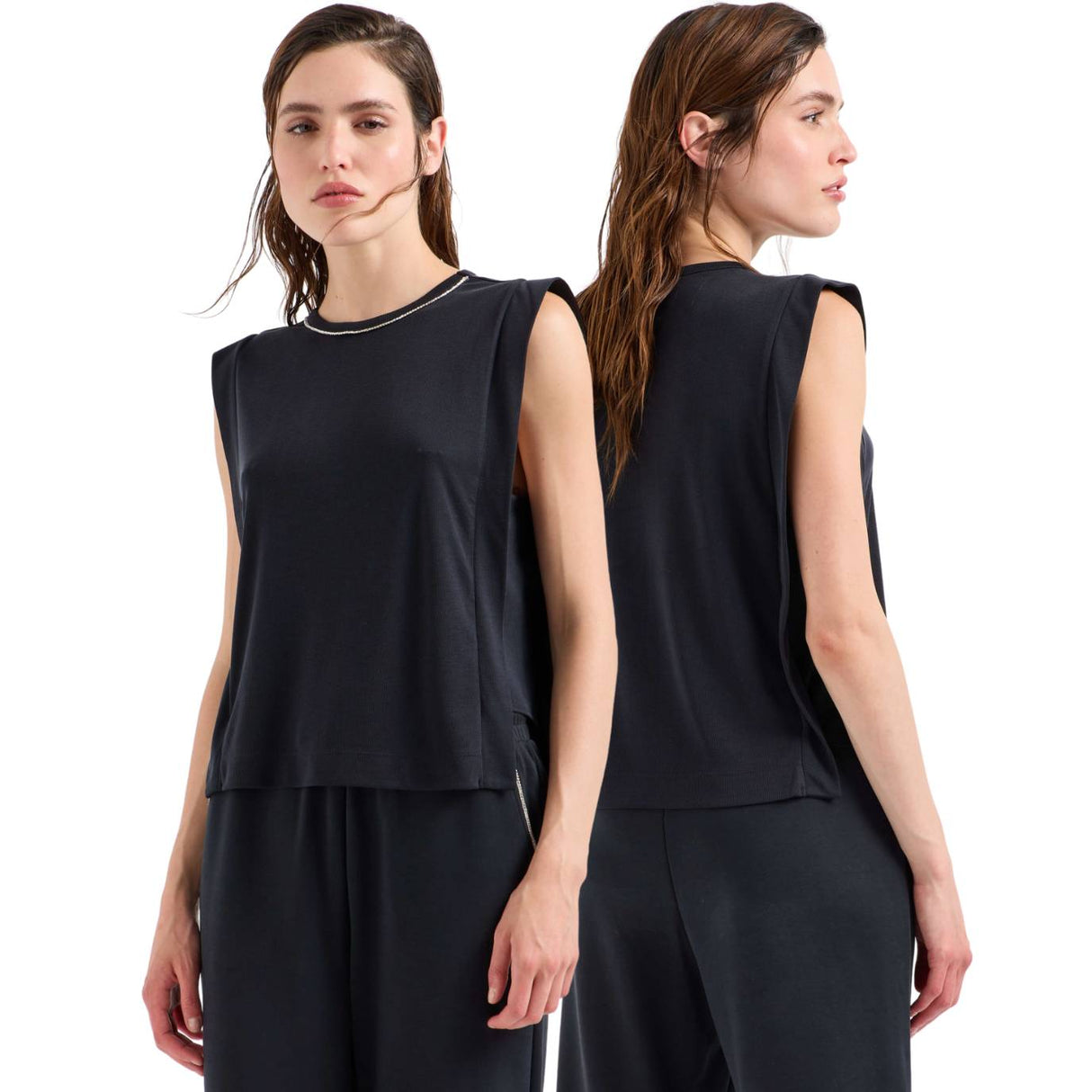 T-SHIRT DONNA ARMANI EA7 E25 7W000141 UC001 NERO