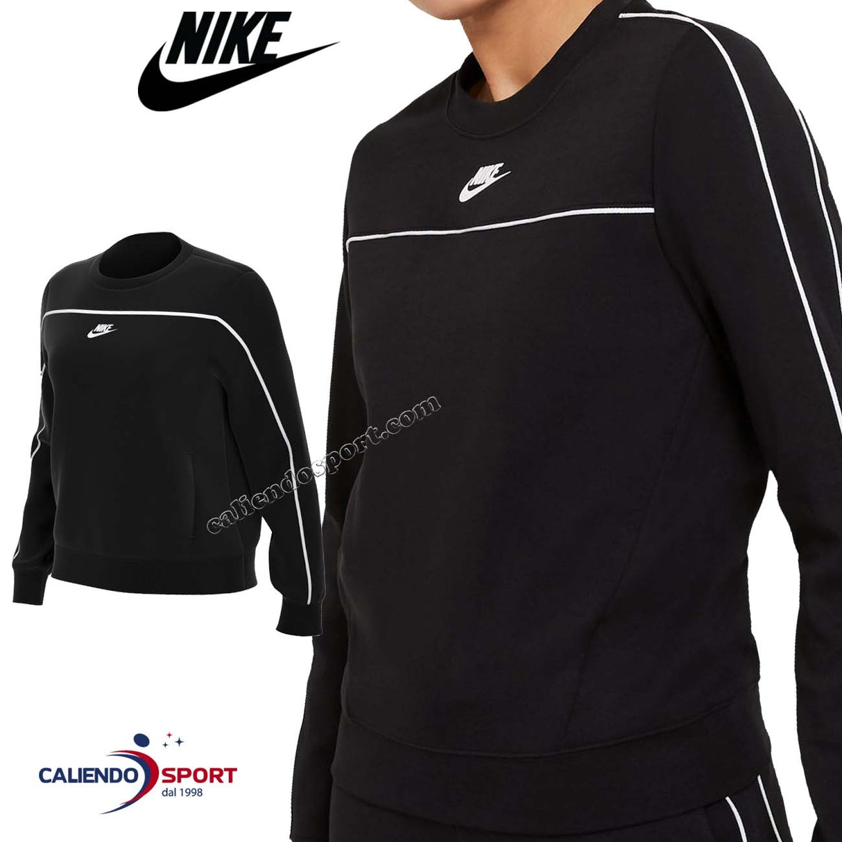 SWEAT-SHIRT SPORTWEAR EN COTON NOIR NIKE CZ8336 010