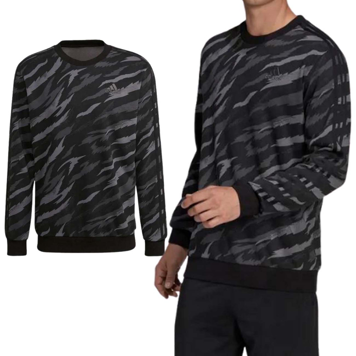 SWEAT-SHIRT ADIDAS HE1873 FRENCH TERRY À IMPRIMÉ CAMOUFLAGE POUR HOMMES