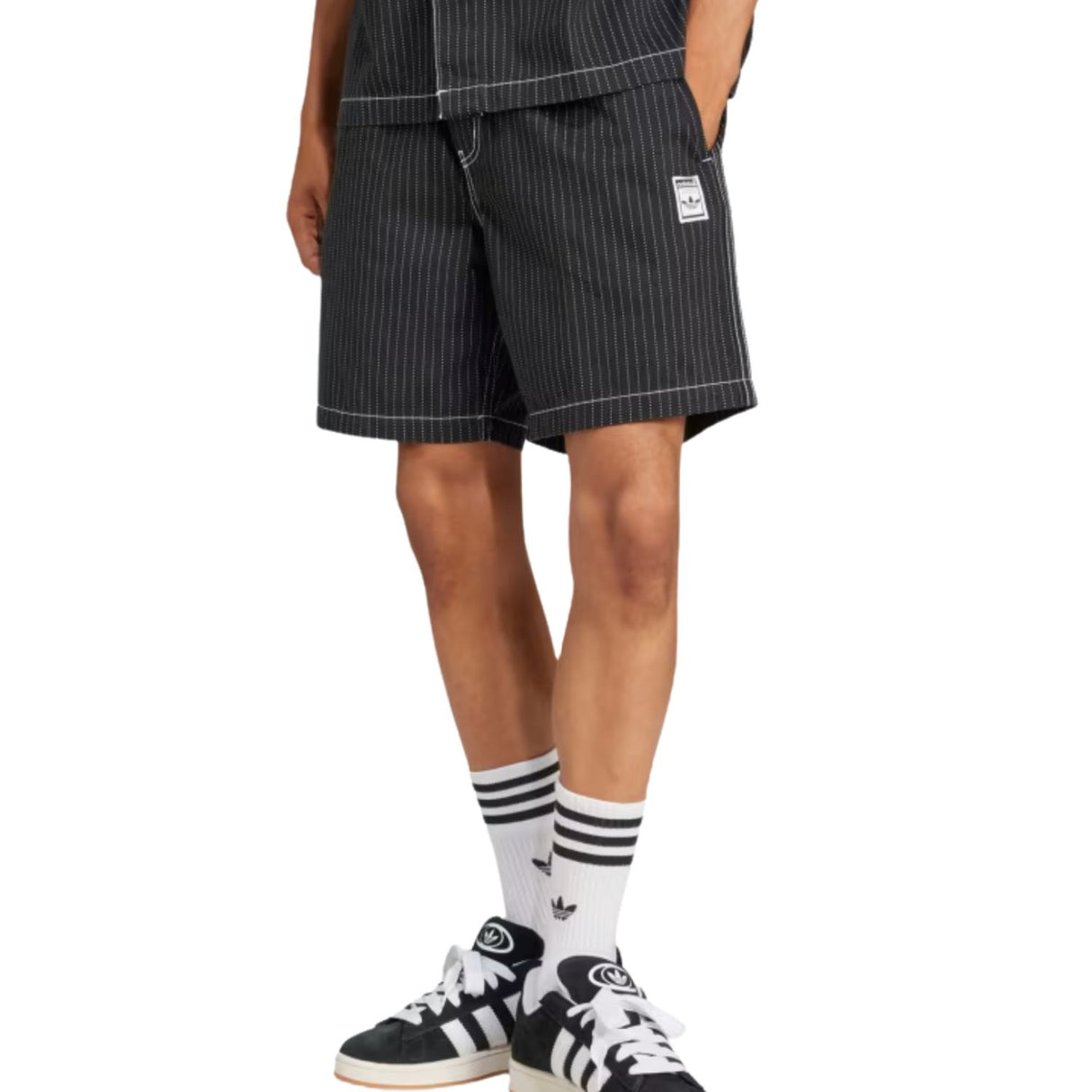 PANTALONCINO ADIDAS JP4491 WABASH NERO RIGHE