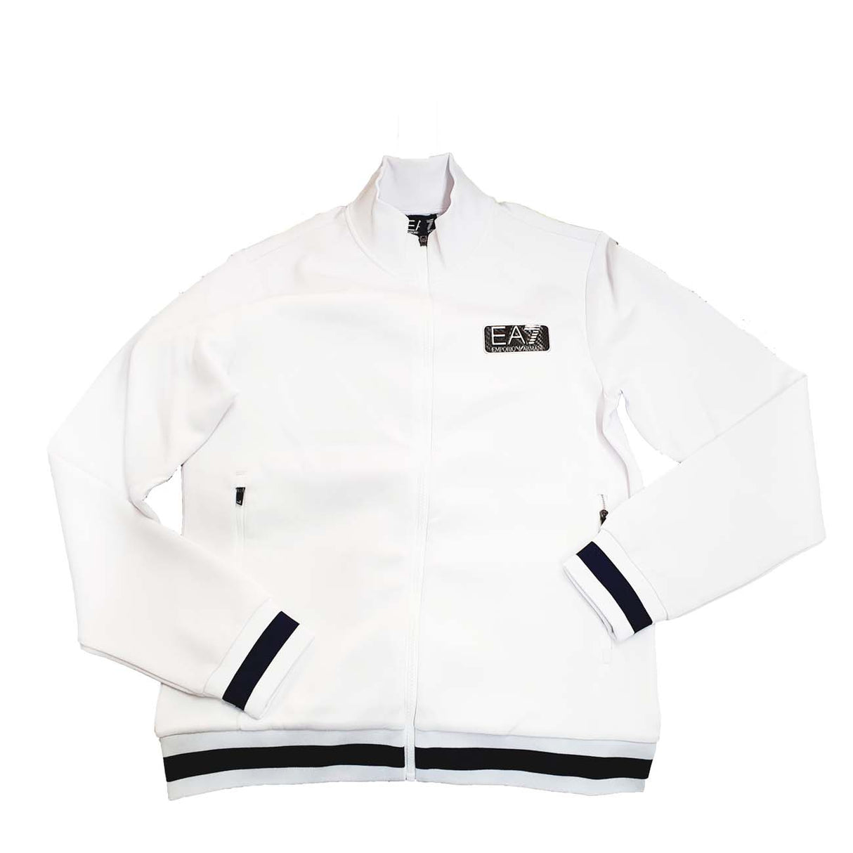 SWEAT-SHIRT BLANC À FERMETURE ÉCLAIR ARMANI EA7 I23 6RPM67 PJAHZ 1100