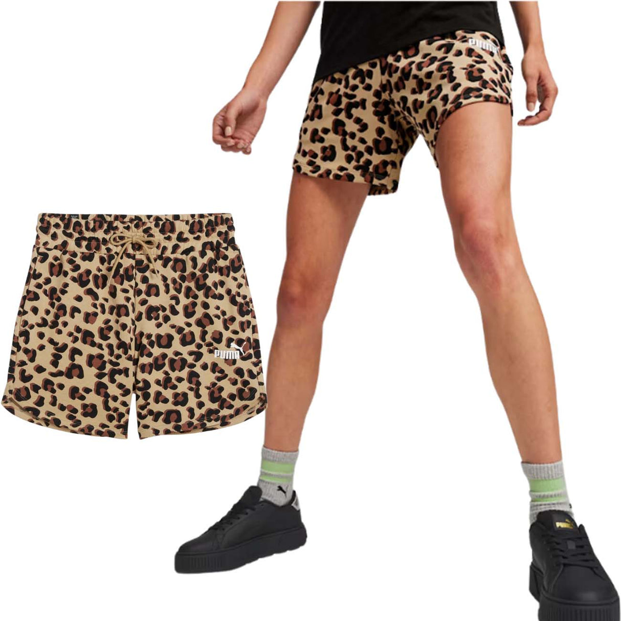 PANTALONCINO DONNA PUMA 677928 83 ESS+ ANIMAL