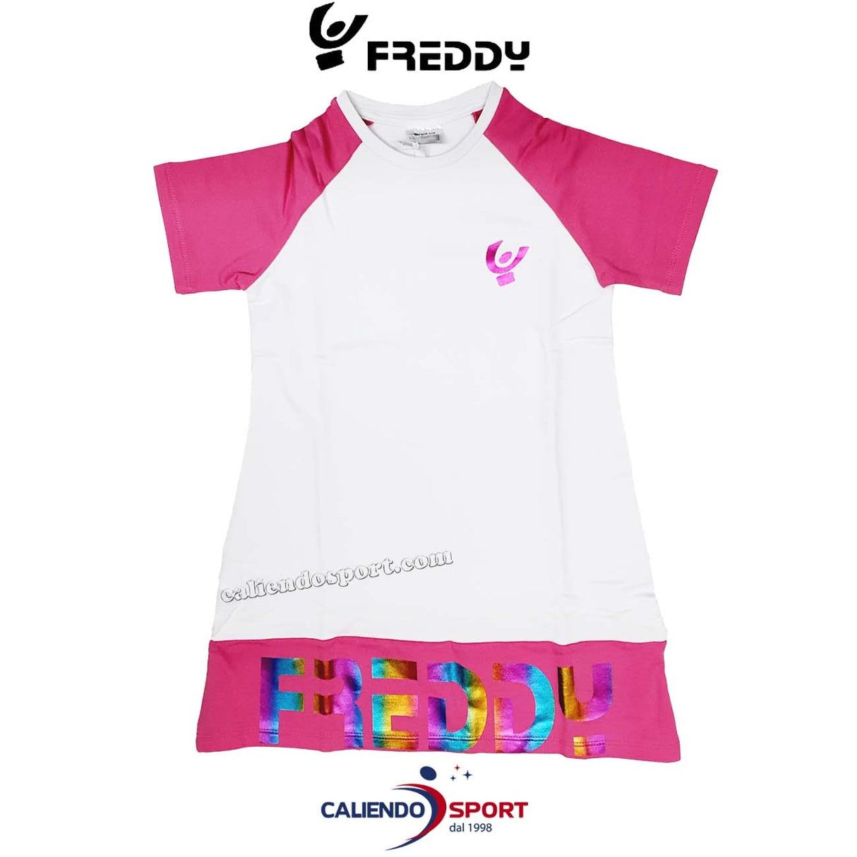 VESTITO BAMBINA FREDDY FR0037 BIANCO COTONE