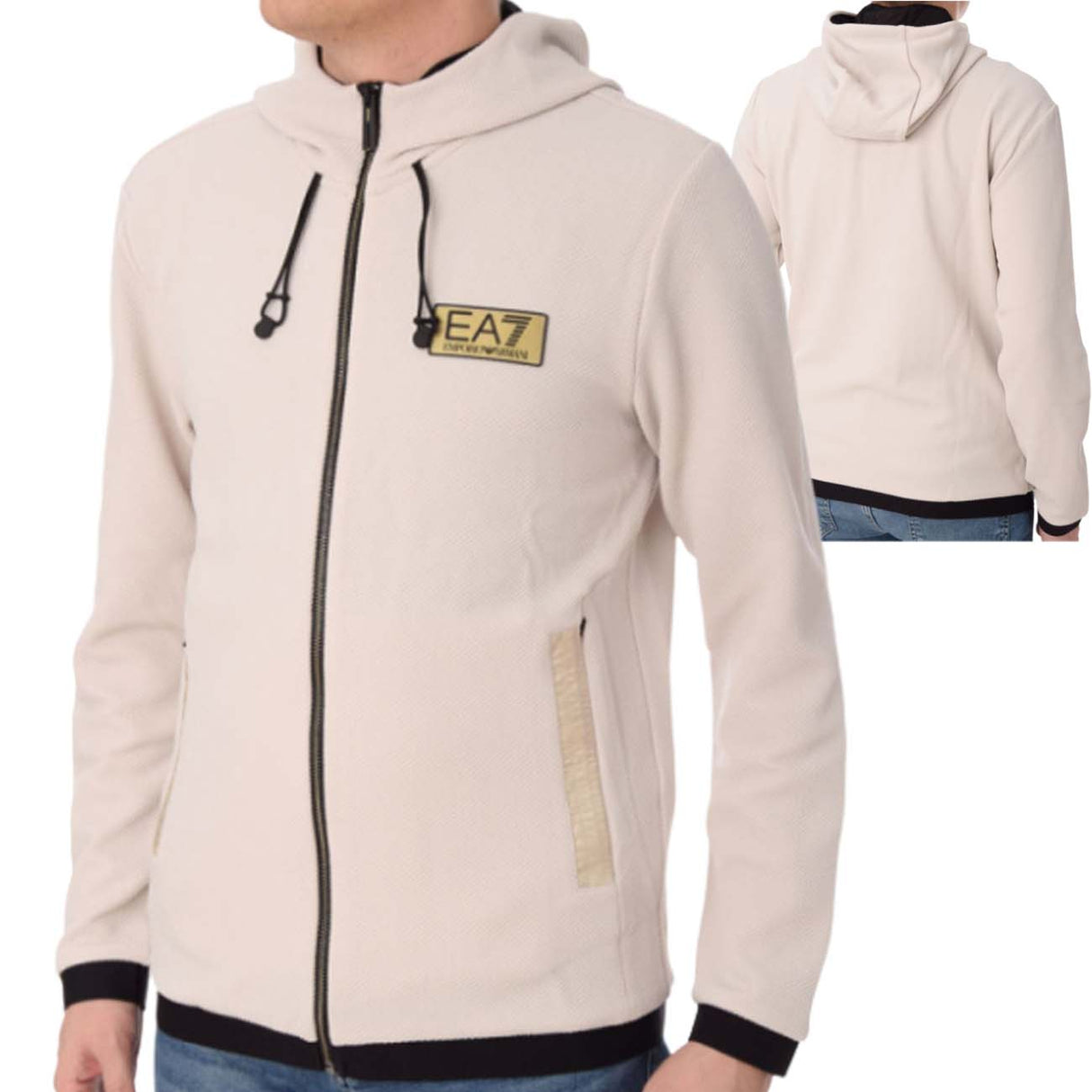 FELPA ARMANI EA7 E24 3DPM12 PJG1Z 1946 BEIGE TESSUTO TECNICO