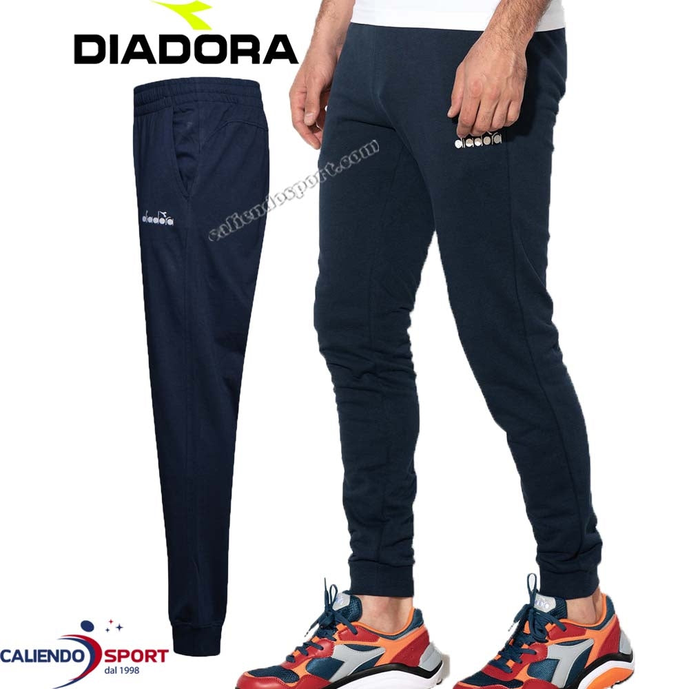 PANTALONE DIADORA 175087 60063 BLU CUFF COTONE