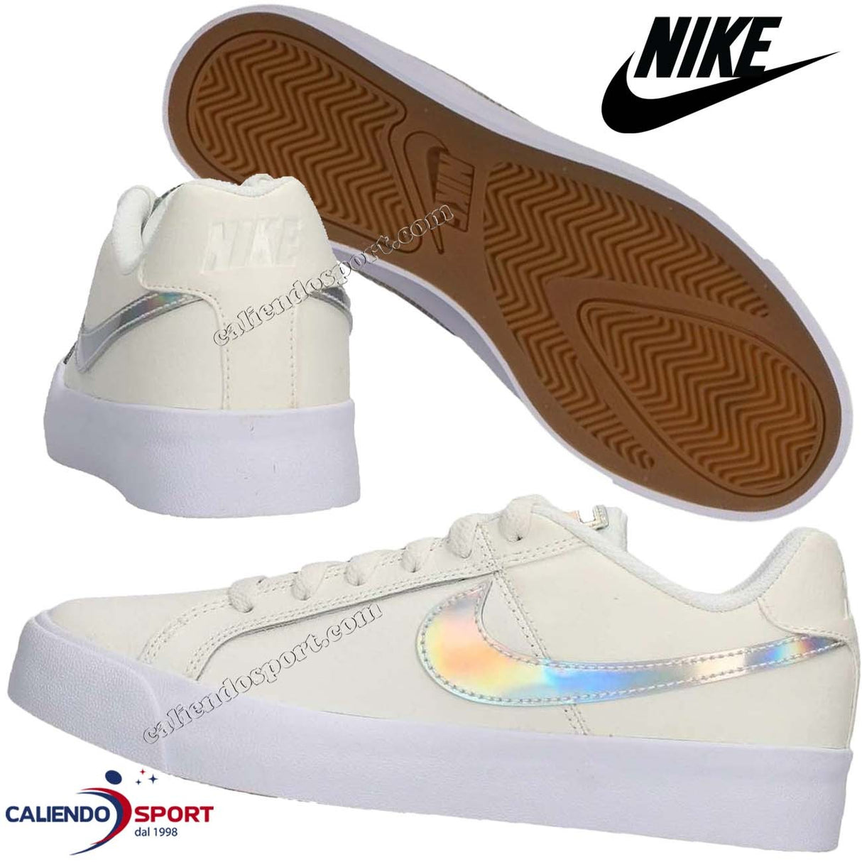 SCARPA NIKE DONNA AO2810 104 BEIGE COURT ROYAL AC SNEAKER