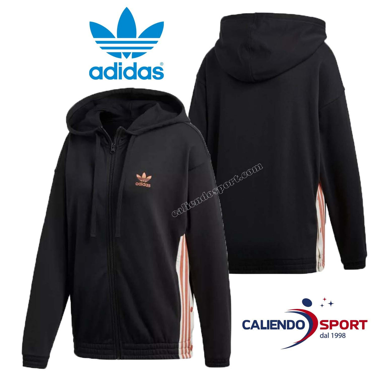 FELA DONNA ADIDAS ORIGINALS DH4665 HOODIE ADIBREAK CAPPUCCIO SPORT