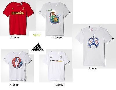 Adidas Boys T-shirt Child 11/12 YEARS Cotton Football Graphic Euro SHIRTS