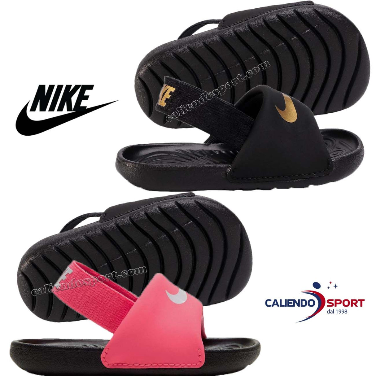 NIKE SLIDE CHILDREN BV1094 003 610 BLACK PINK