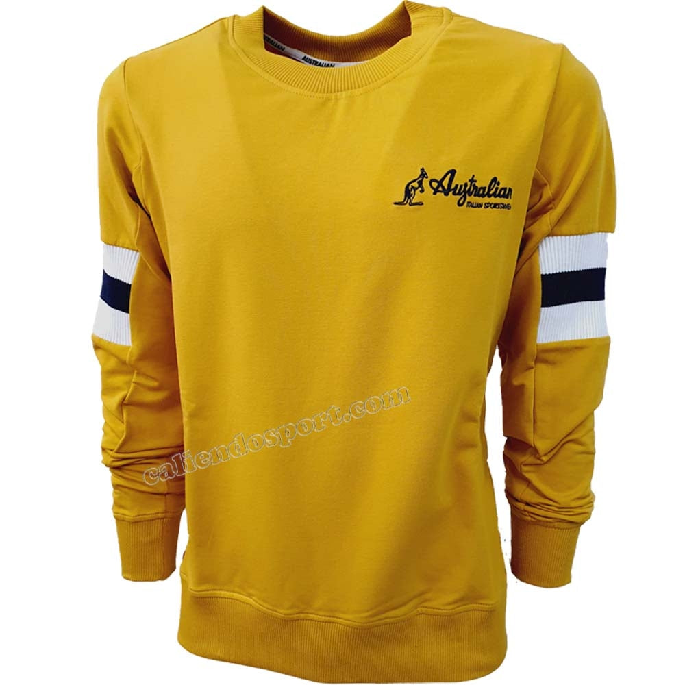 SWEAT-SHIRT AUSTRALIEN FE0009 COL ROND INSERT EN COTON POLAIRE