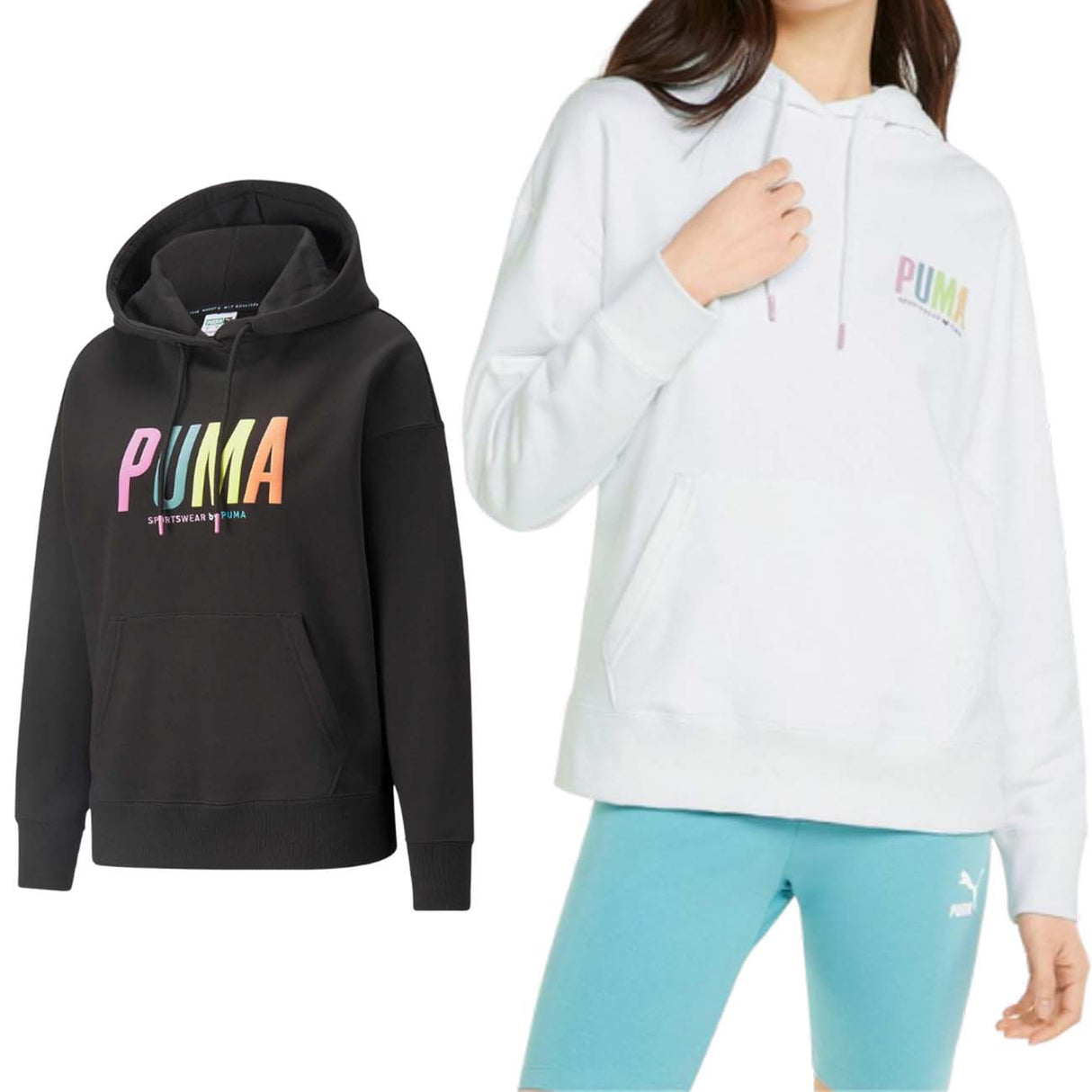 FELPA DONNA PUMA 533564 GRAFICA COTONE GARZATO