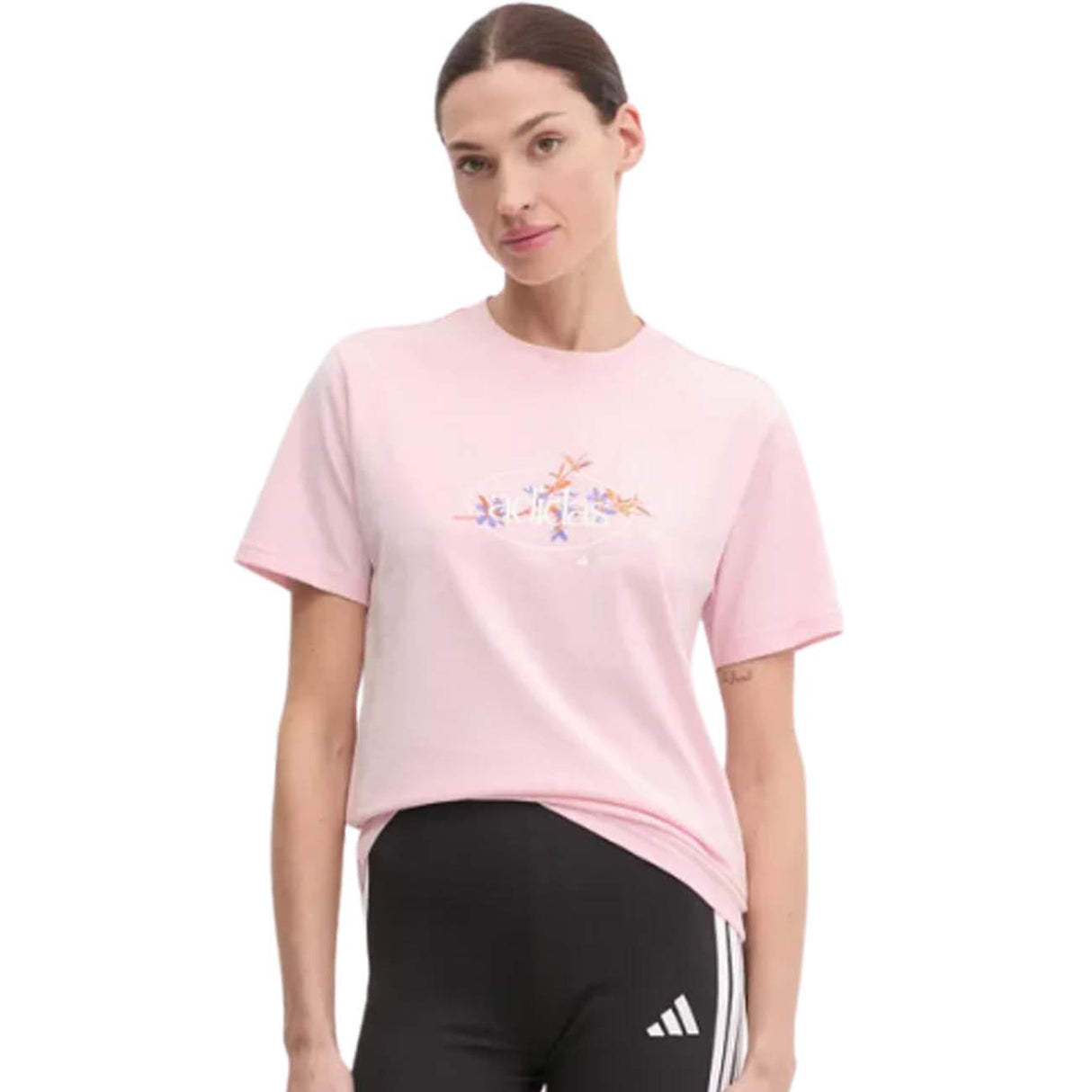 T-SHIRT DONNA ADIDAS JP0114 ELEM FIRL COTONE ROSA