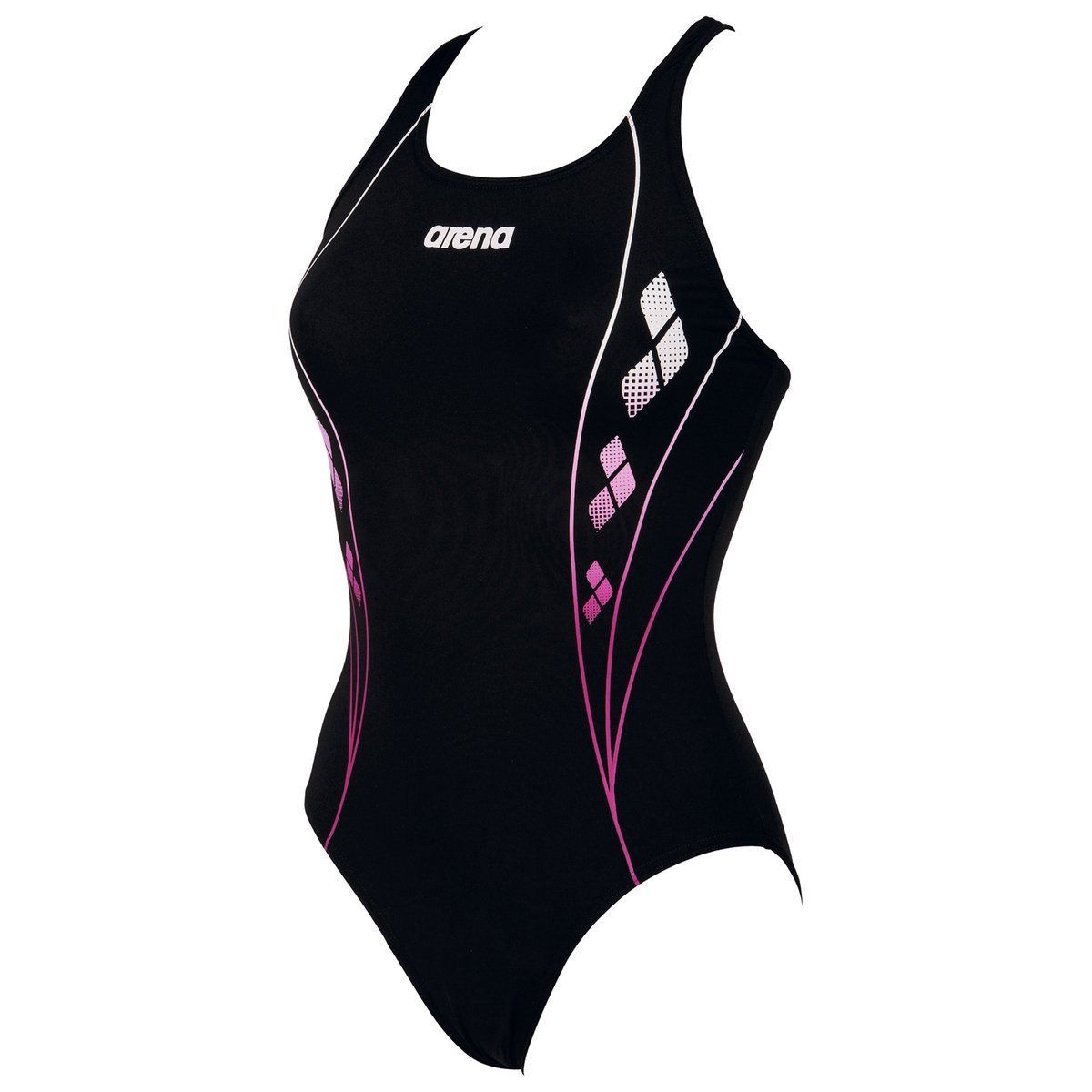 COSTUME INTERO DONNA PISCINA ARENA Nuoto Mare W WEB B ONE PIECE Nero Blu 1A851