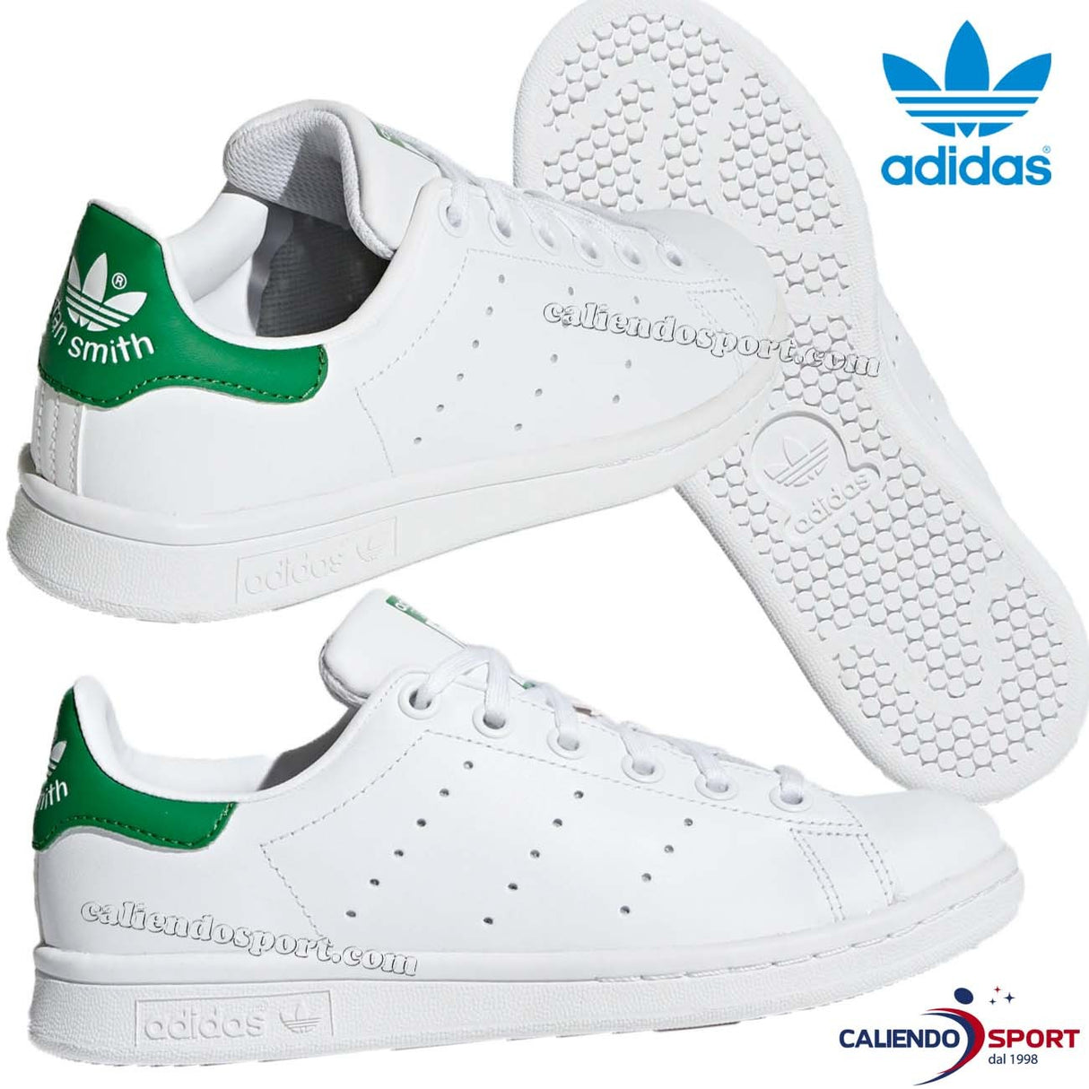 STAN SMITH M20605 BLANC VERT ENFANT ADIDAS
