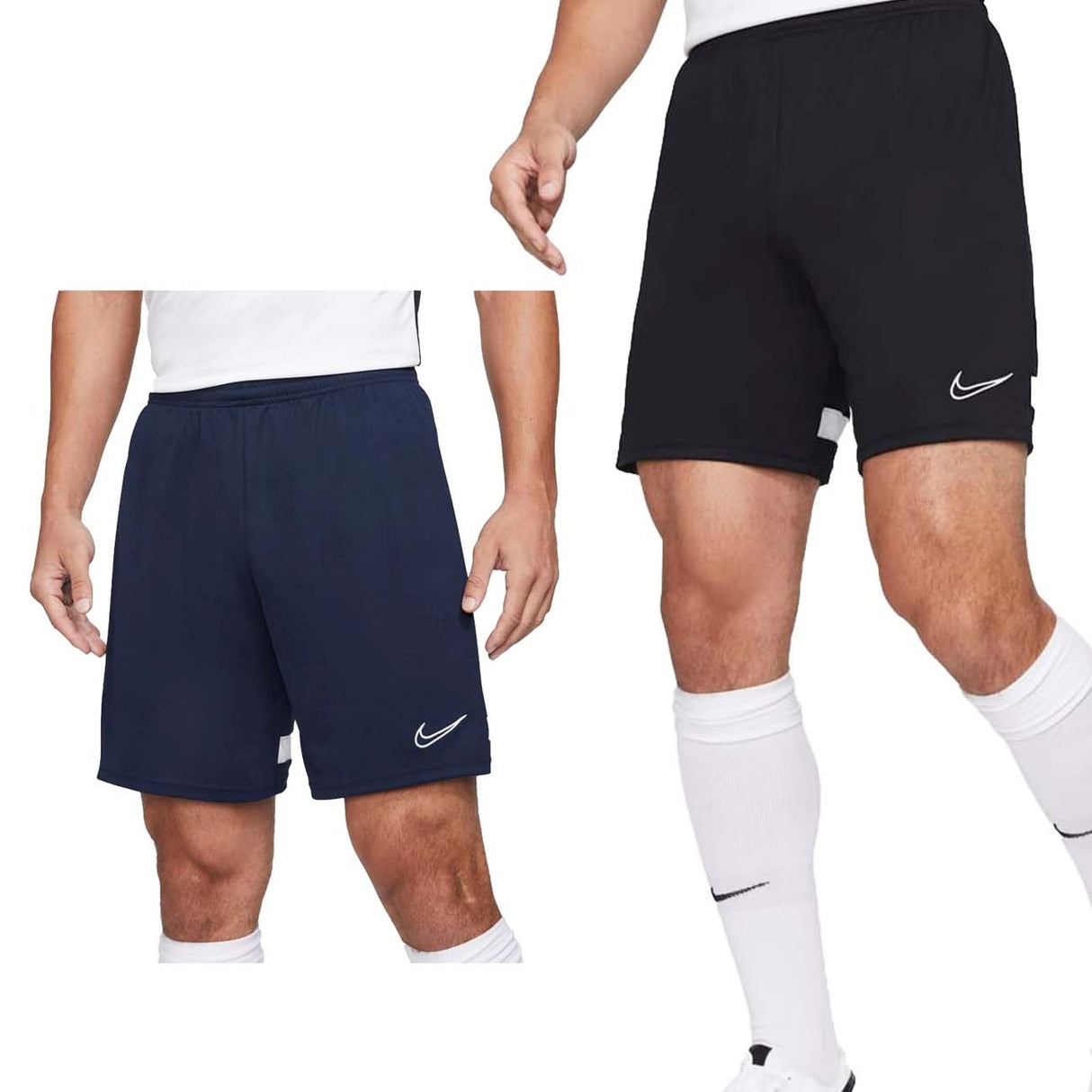 PANTALONCINO NIKE CW6107 DRI FIT ACADEMY BLU NERO BIANCO