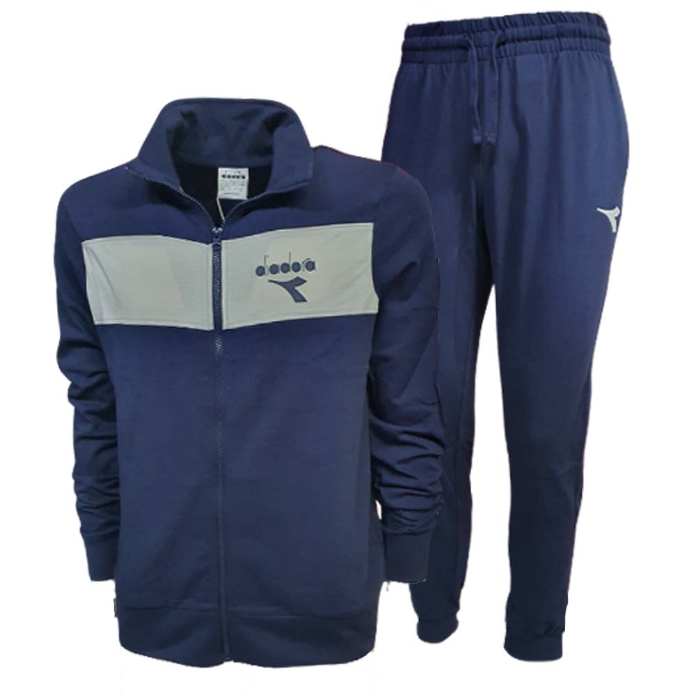 TUTA DIADORA 182075 BLIU VERDE NERO SPORTWEAR COTONE