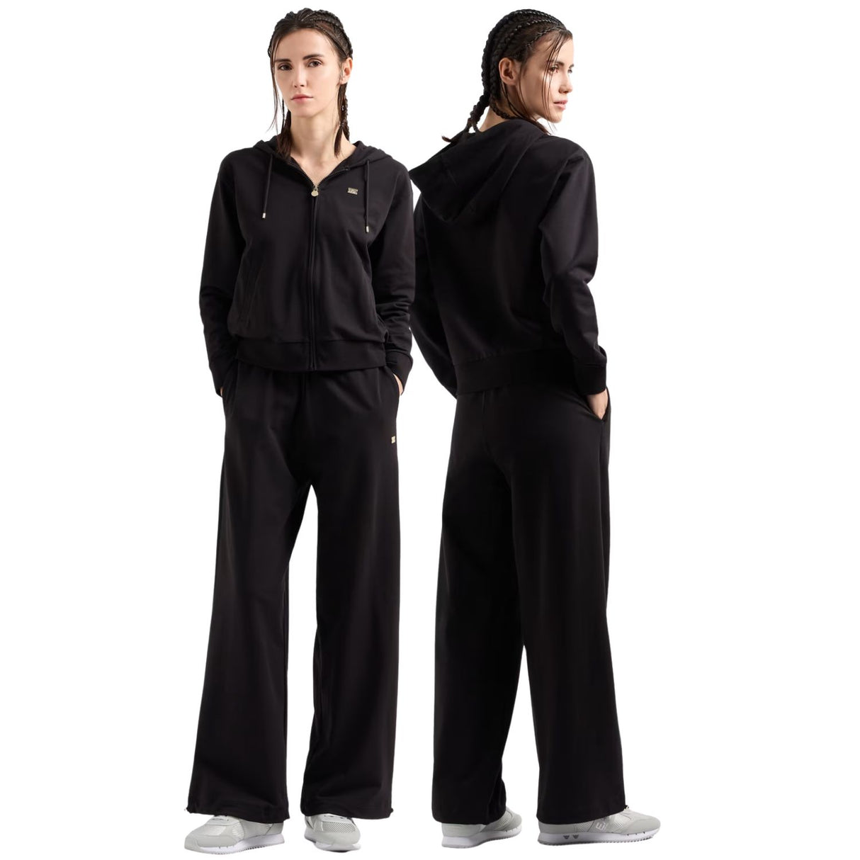 TUTA DONNA ARMANI EA7 E25 7W000086 UC001 COTONE NERO