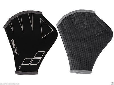 GANTS D'AQUAGYM AQUAFIT EN NÉOPRÈNE ARENA 9 GANTS À PALETTES NOIRS POUR PISCINE ET MER