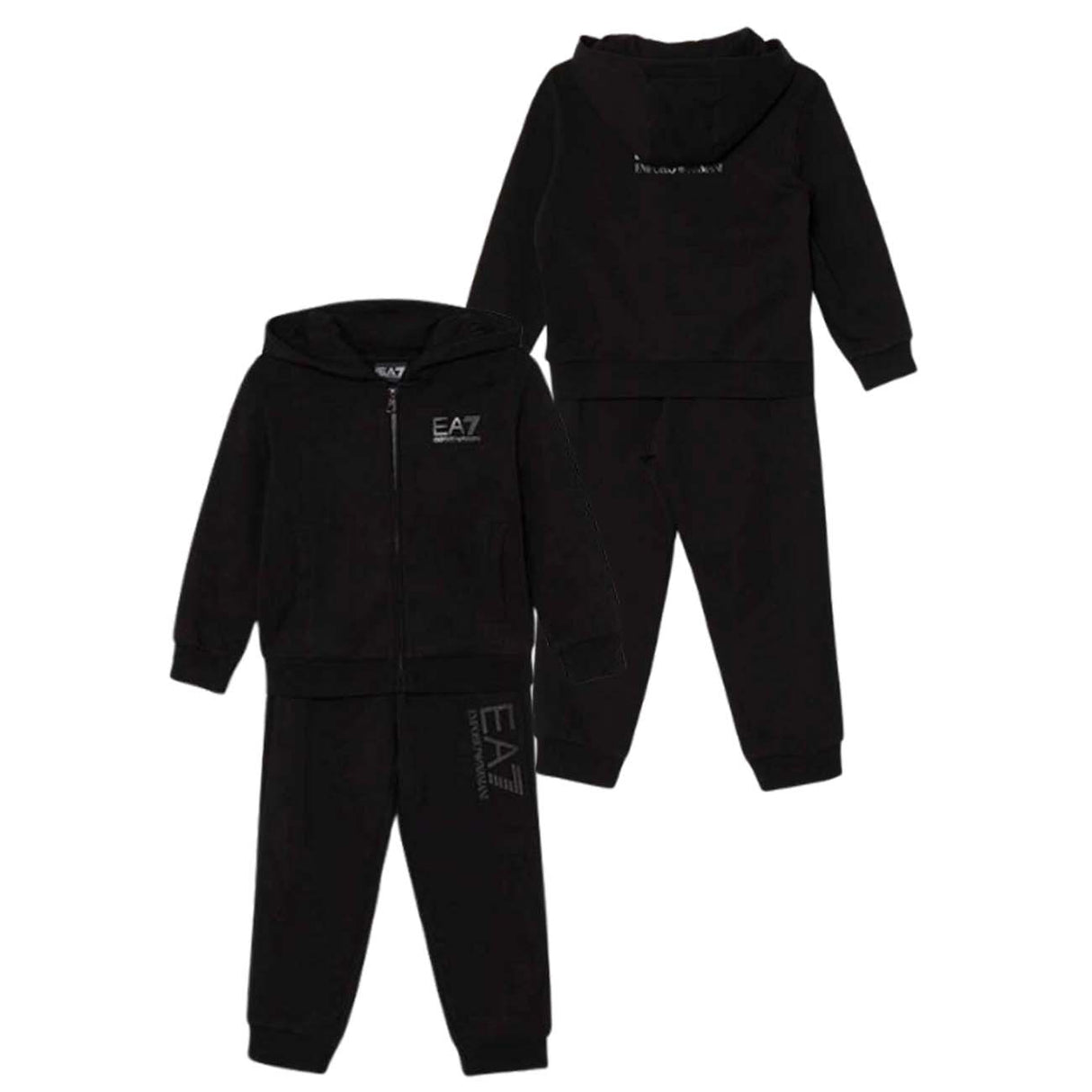 TUTA RAGAZZI ARMANI EA7 I25 6DBV56 BJEXZ 1200 FELPATA NERO