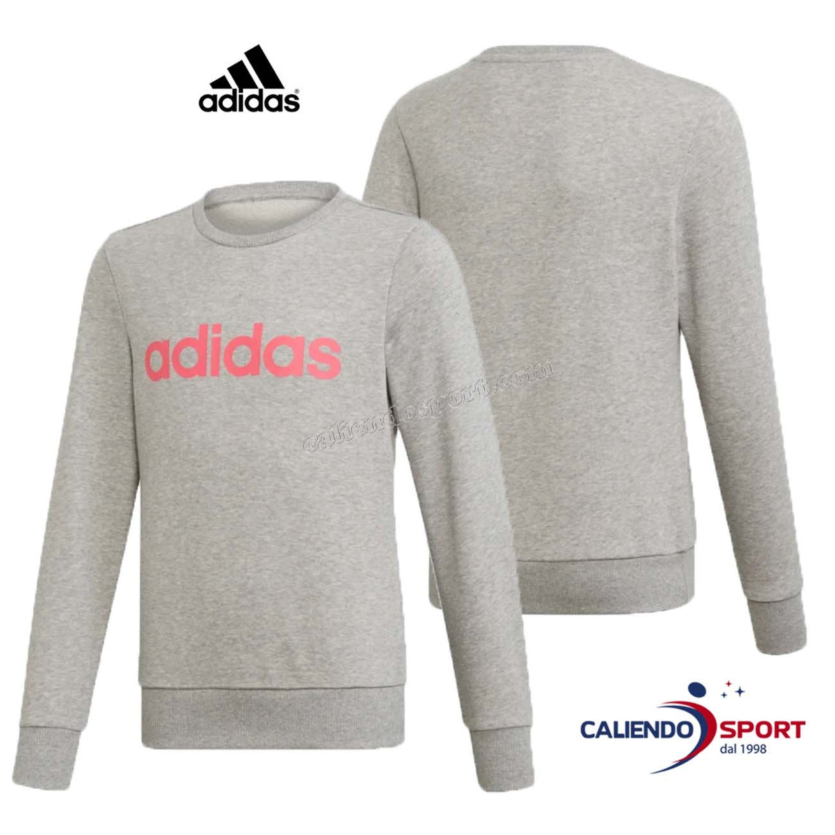 FELPA ADIDAS EH6156 RAGAZZA GRIGIO LINEAR GIRO COLLO