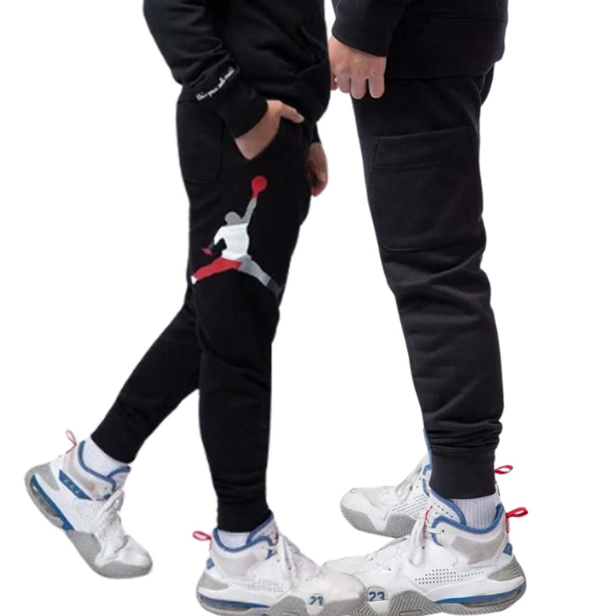 PANTALONE RAGAZZI JORDAN 95D415 023 NERO COTONE GARZATO