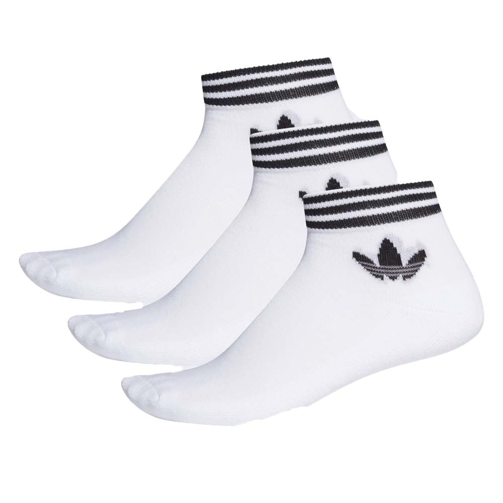 ADIDAS SOCKS EE1151 EE1152 UNISEX TREFOIL BLACK WHITE 3 PAIRS