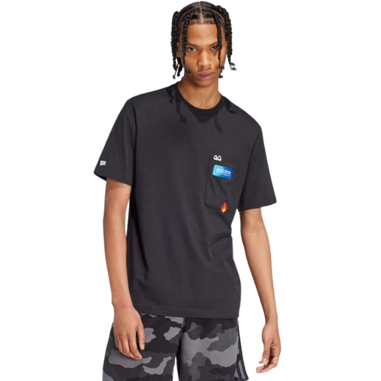 T-SHIRT ADIDAS IW2639 REMOJI POCKET GRAFHIC NERO COTONE