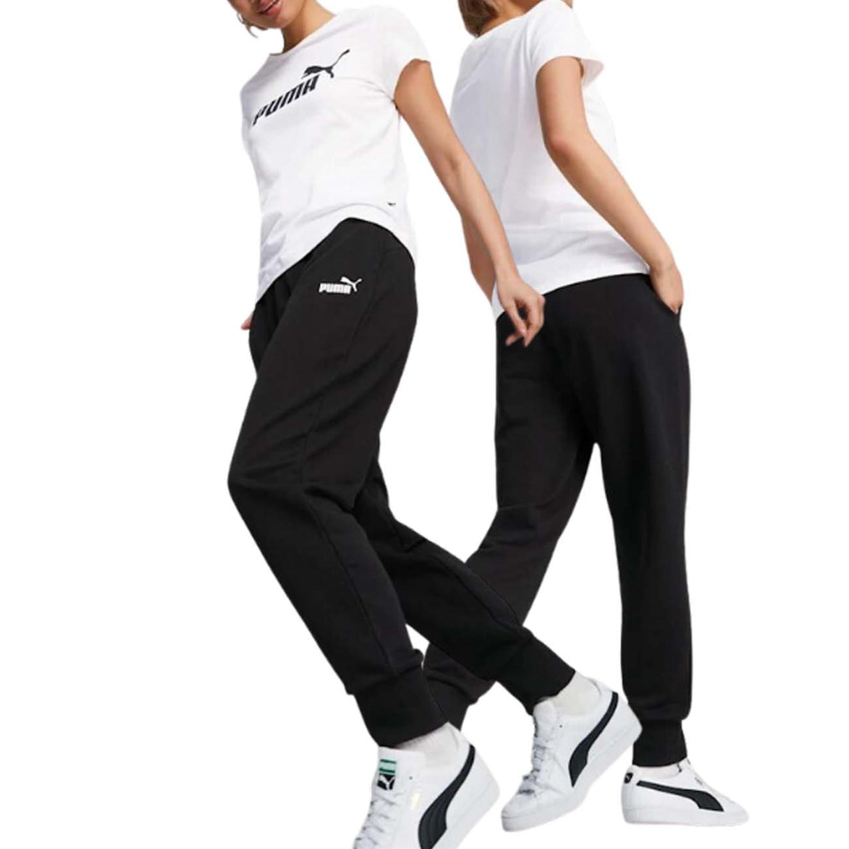PANTALON EN COTON BROSSÉ POUR FEMMES PUMA 586842 ESSENTIALS
