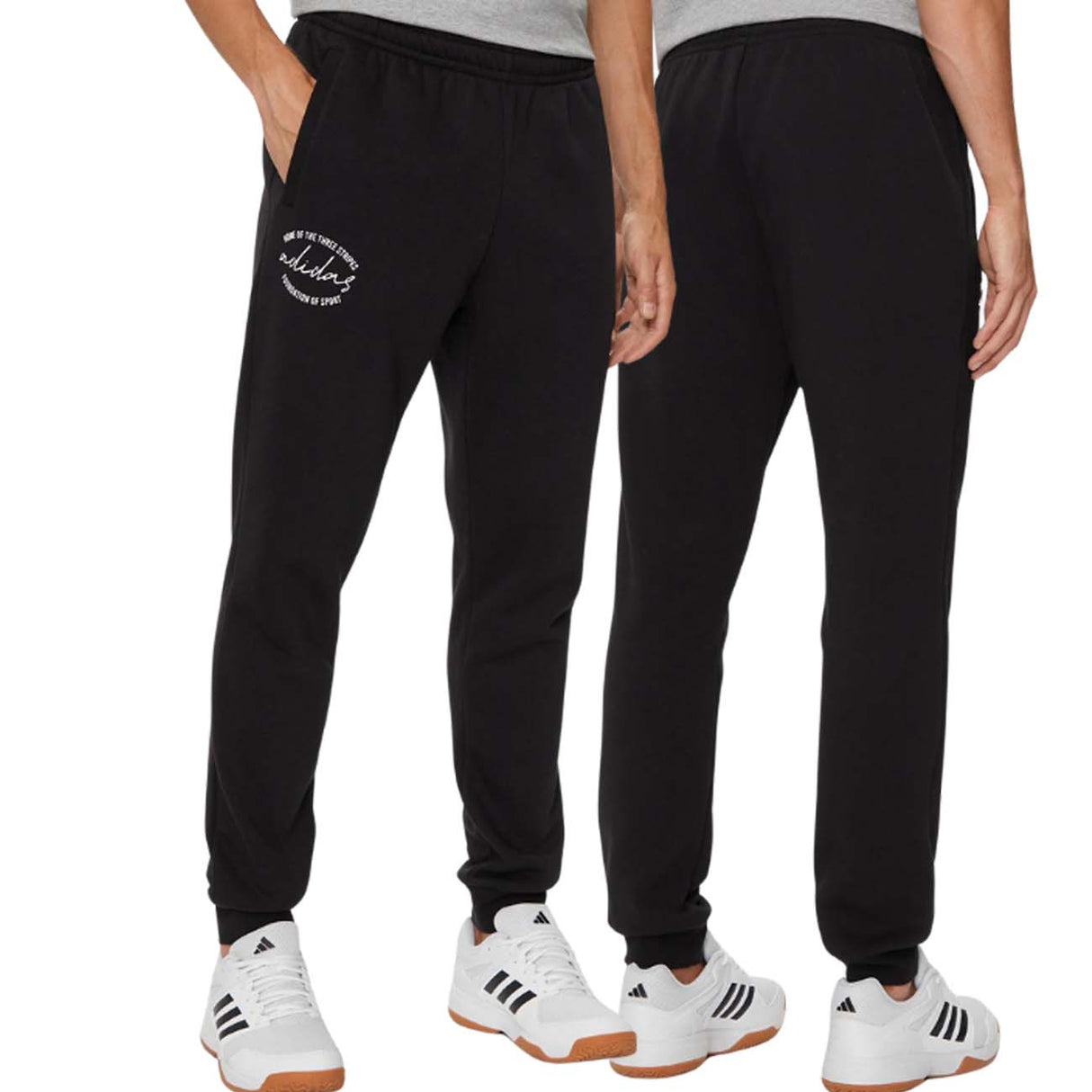 PANTALONE ADIDAS IW3523 BRAND LOVE NERO COTONE FELPATO