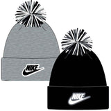 NIKE KIDS 8A2997 RIBBED CHENILLE POM BEANIE
