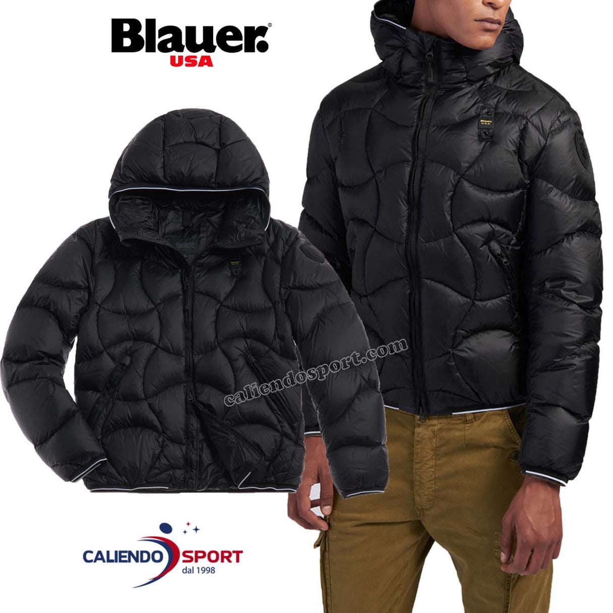 BLAUER 2 0WBLUCO3094 999 CROSSED WAVE DOWN JACKET BENJAMIN