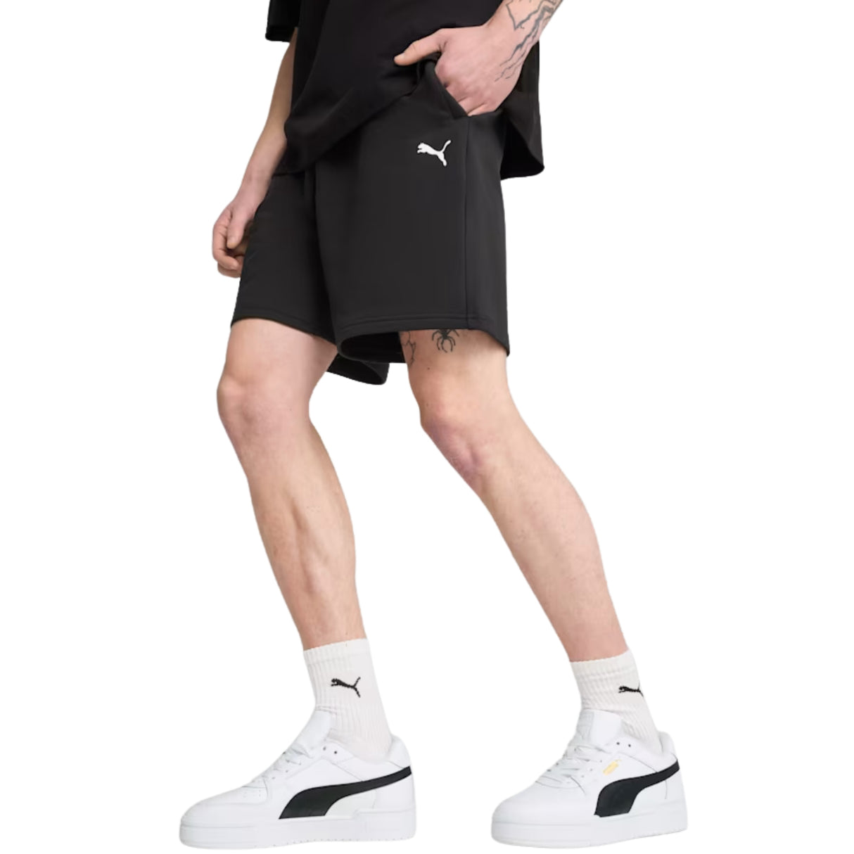 PANTALONCINO PUMA 629654-01 ESSENTIALS COTONE NERO