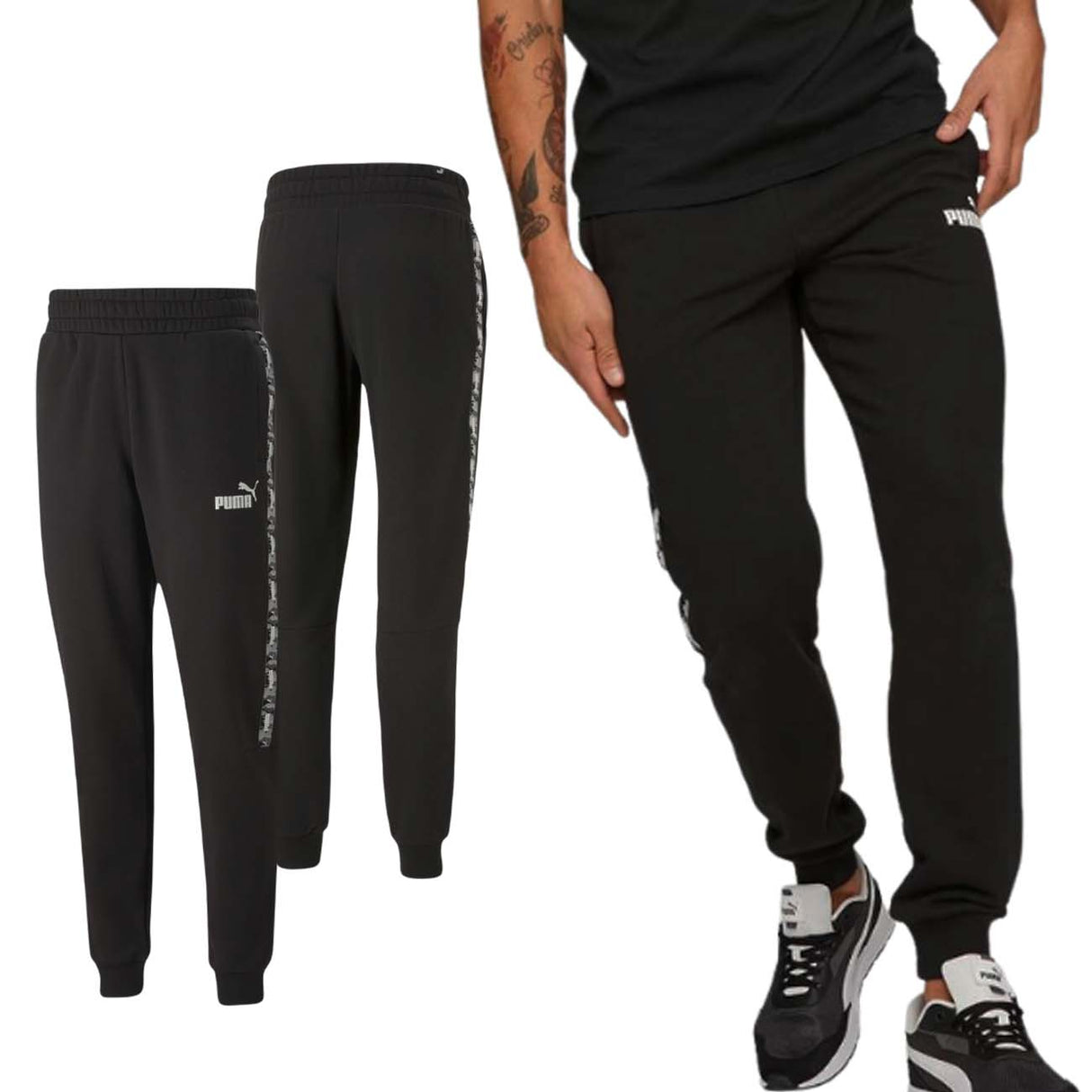 PANTALONE PUMA 673362 01 ESSENTIALS COTONE GARZATO