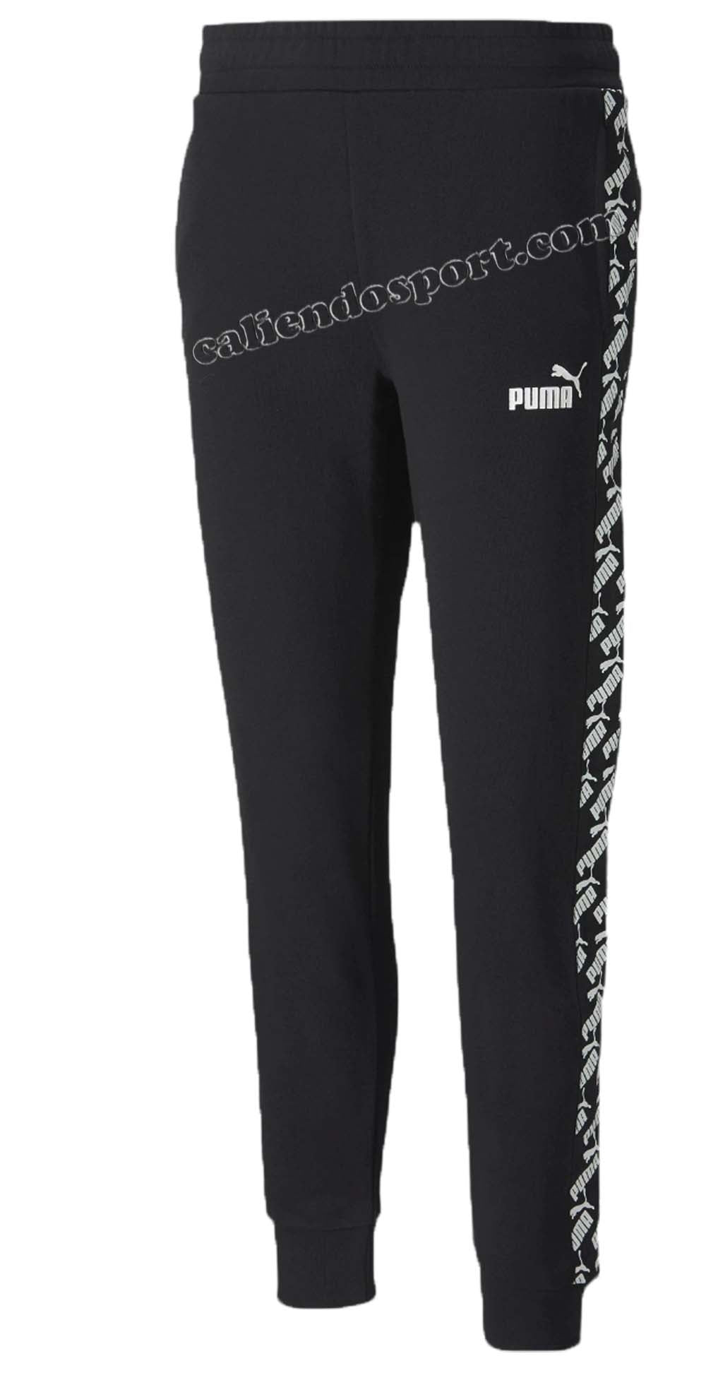 PANTALONE PUMA DONNA 581221 01 NERO COTONE AMPLIFIED